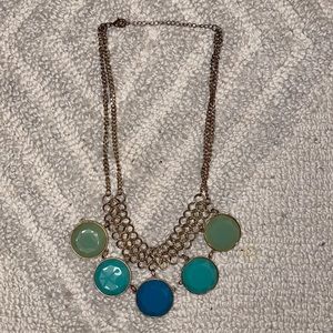 Retro Teal Neckless | Blue Green Gold
